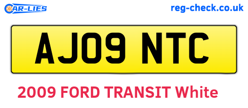 AJ09NTC are the vehicle registration plates.