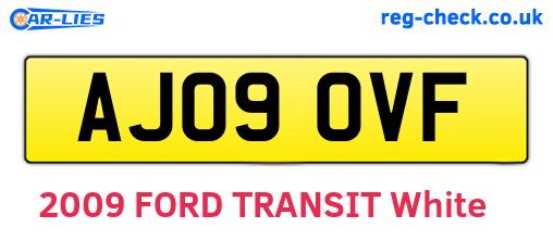 AJ09OVF are the vehicle registration plates.