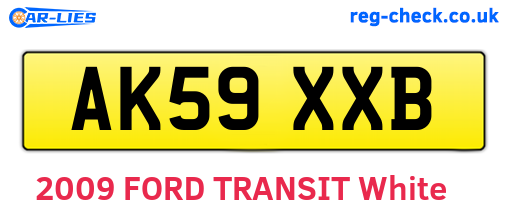 AK59XXB are the vehicle registration plates.