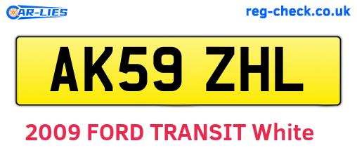 AK59ZHL are the vehicle registration plates.