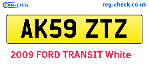 AK59ZTZ are the vehicle registration plates.