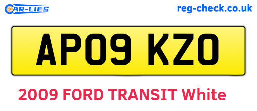 AP09KZO are the vehicle registration plates.