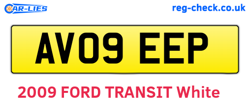 AV09EEP are the vehicle registration plates.