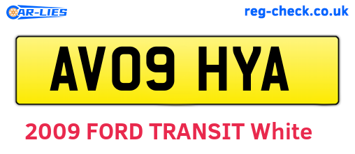 AV09HYA are the vehicle registration plates.