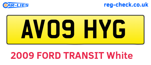 AV09HYG are the vehicle registration plates.