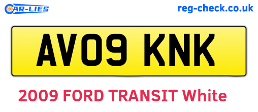 AV09KNK are the vehicle registration plates.