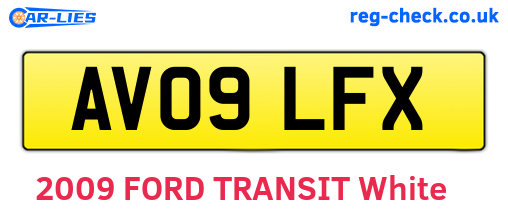 AV09LFX are the vehicle registration plates.