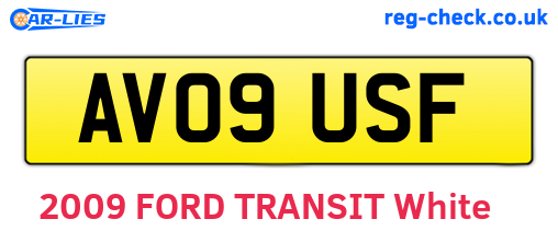 AV09USF are the vehicle registration plates.