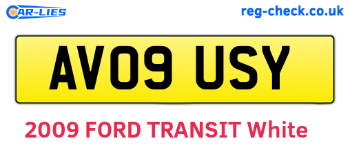 AV09USY are the vehicle registration plates.