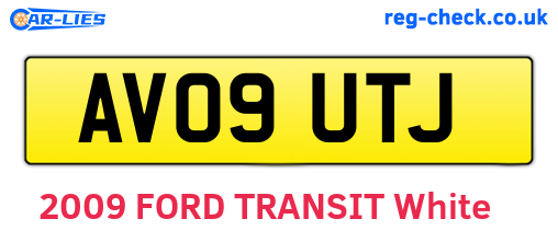 AV09UTJ are the vehicle registration plates.
