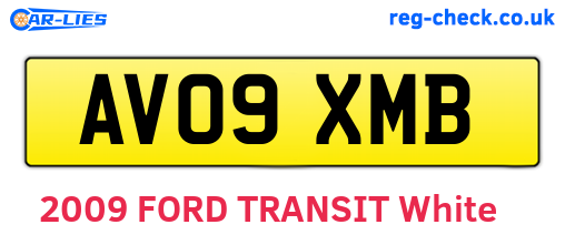 AV09XMB are the vehicle registration plates.