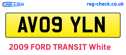 AV09YLN are the vehicle registration plates.