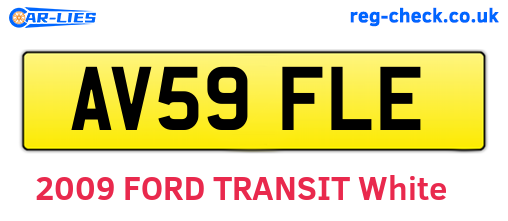 AV59FLE are the vehicle registration plates.
