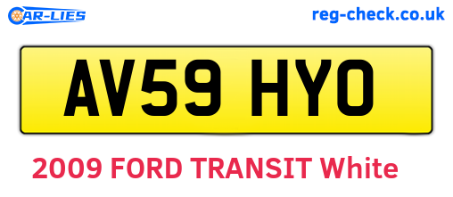 AV59HYO are the vehicle registration plates.