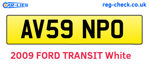 AV59NPO are the vehicle registration plates.