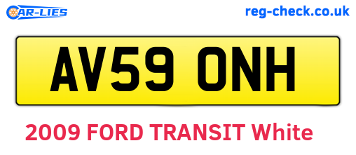 AV59ONH are the vehicle registration plates.