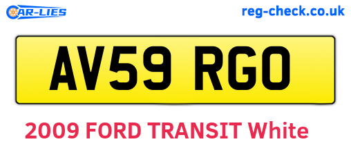 AV59RGO are the vehicle registration plates.