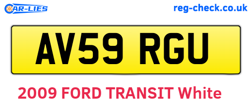 AV59RGU are the vehicle registration plates.