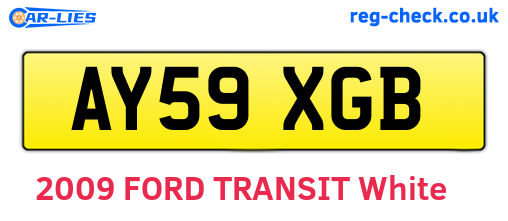 AY59XGB are the vehicle registration plates.