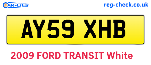 AY59XHB are the vehicle registration plates.