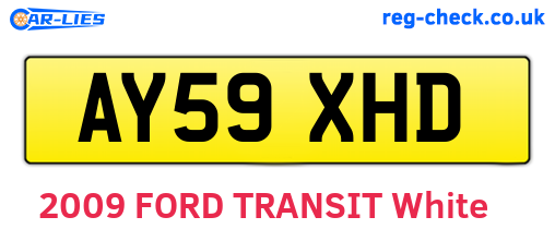 AY59XHD are the vehicle registration plates.