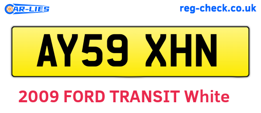 AY59XHN are the vehicle registration plates.