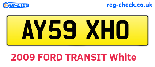 AY59XHO are the vehicle registration plates.
