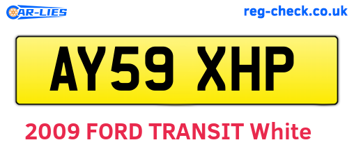 AY59XHP are the vehicle registration plates.