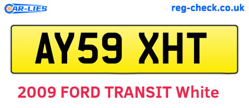 AY59XHT are the vehicle registration plates.