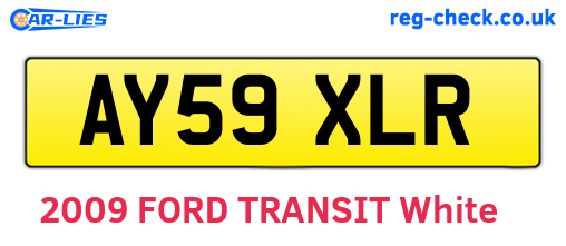 AY59XLR are the vehicle registration plates.