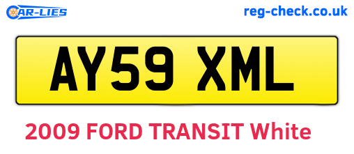 AY59XML are the vehicle registration plates.