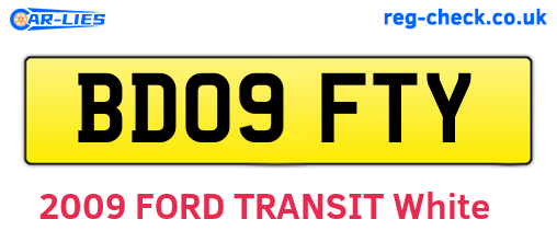 BD09FTY are the vehicle registration plates.