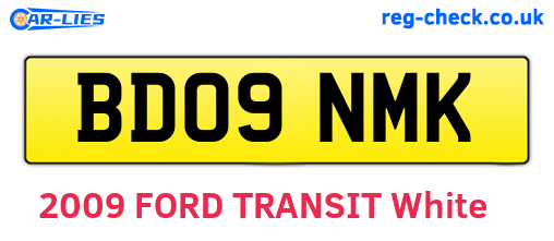 BD09NMK are the vehicle registration plates.