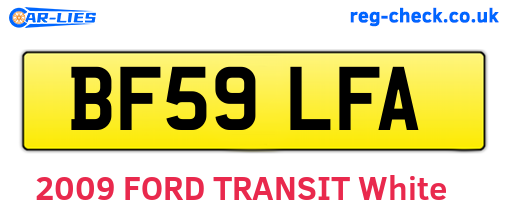 BF59LFA are the vehicle registration plates.