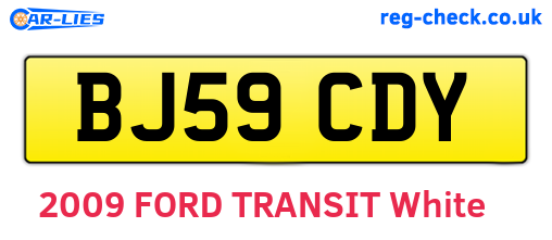 BJ59CDY are the vehicle registration plates.