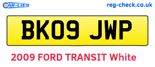 BK09JWP are the vehicle registration plates.