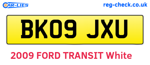 BK09JXU are the vehicle registration plates.