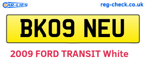 BK09NEU are the vehicle registration plates.