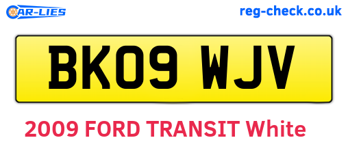 BK09WJV are the vehicle registration plates.