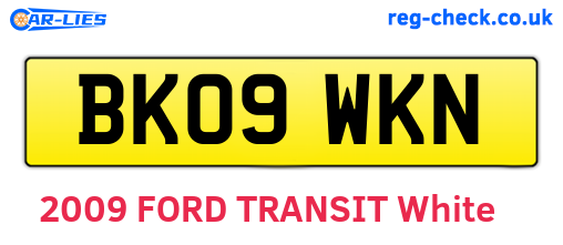 BK09WKN are the vehicle registration plates.