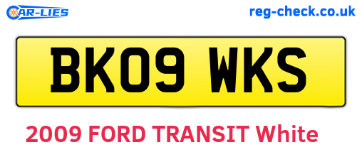 BK09WKS are the vehicle registration plates.