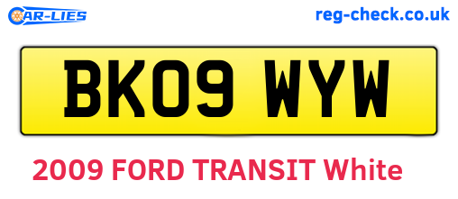 BK09WYW are the vehicle registration plates.