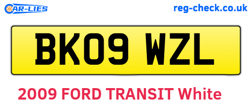 BK09WZL are the vehicle registration plates.
