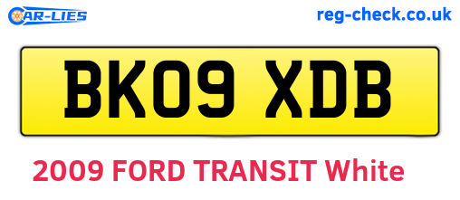 BK09XDB are the vehicle registration plates.