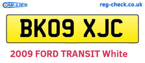 BK09XJC are the vehicle registration plates.
