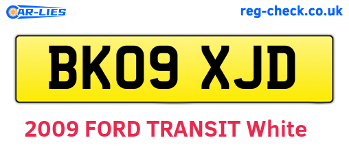 BK09XJD are the vehicle registration plates.