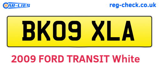 BK09XLA are the vehicle registration plates.