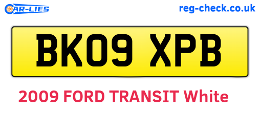 BK09XPB are the vehicle registration plates.