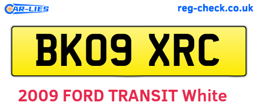 BK09XRC are the vehicle registration plates.