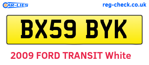 BX59BYK are the vehicle registration plates.